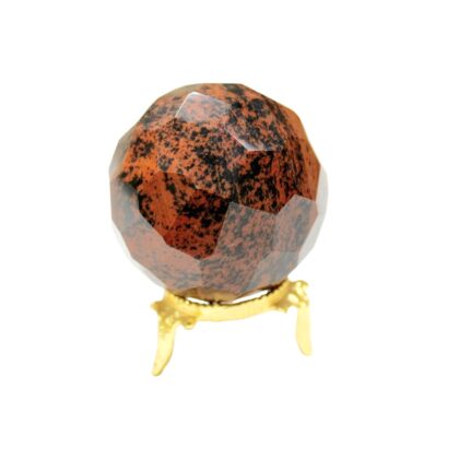 Mahogany Obsidian Faceted Hand Craft Sphere Ball