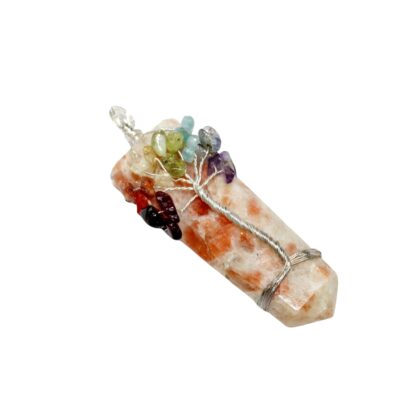 Sunstone Chakra Gemstone Flat Point Pendant Sunstone Chakra Gemstone Flat Point Pendant